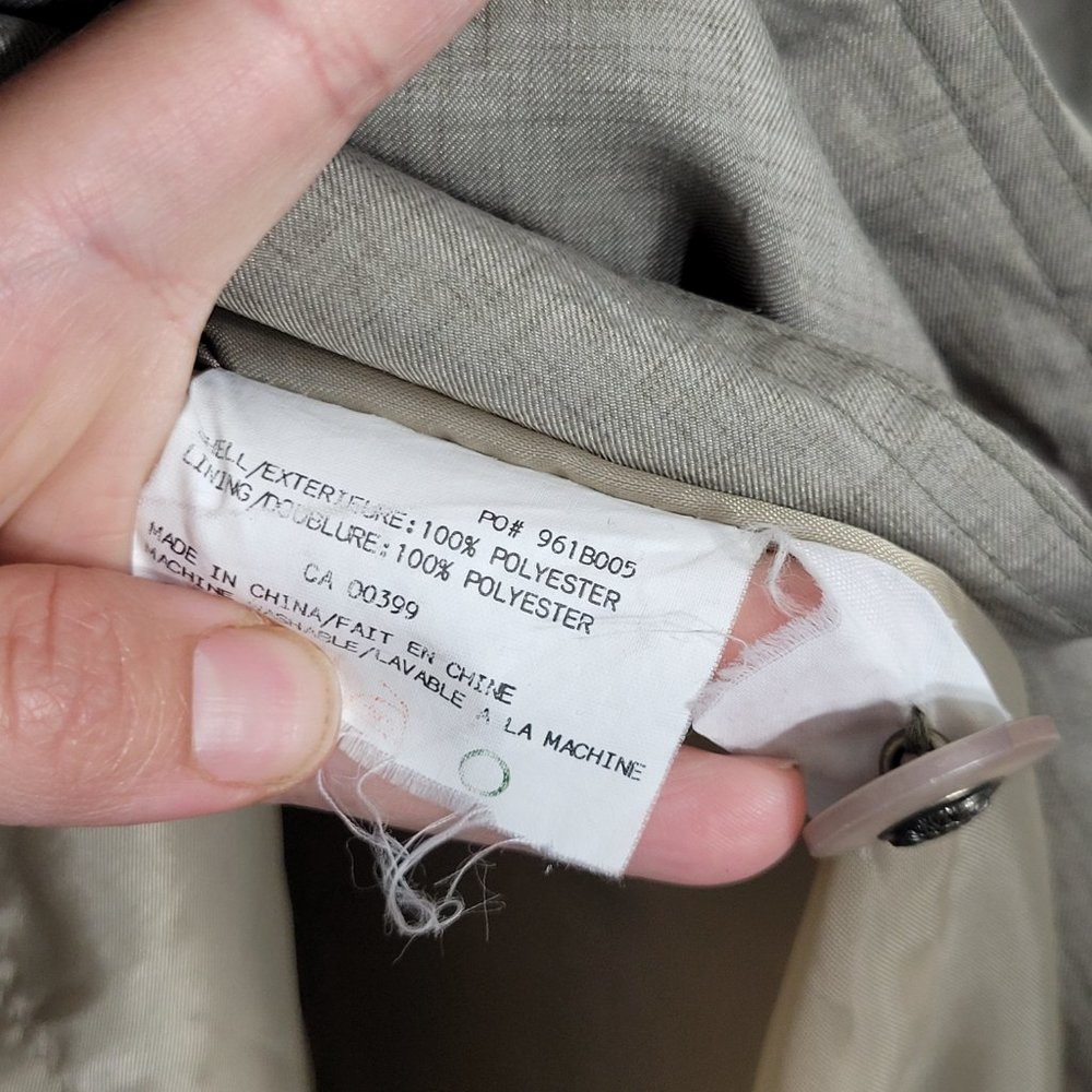 Nouveau Hooded Double-Breasted Trench Coat in Light Taupe - Picture 7 of 13
